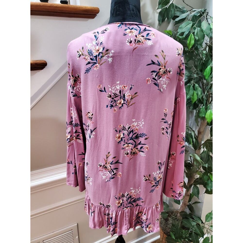 Cotton On Women's Pink Floral Viscose Long Sleeve Open Front Casual Jacket XS - Picture 6 of 9